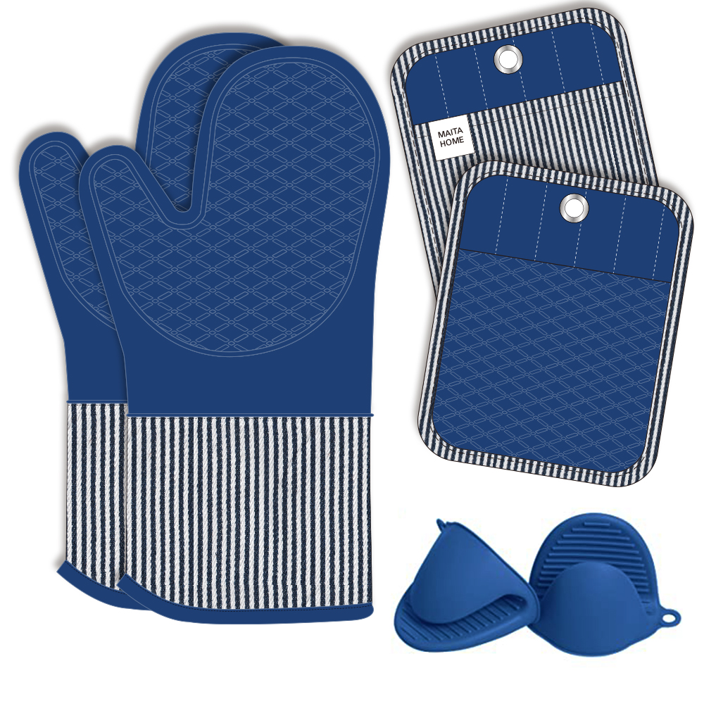 Cooking Heat Resistant Chef Oven Glove Set