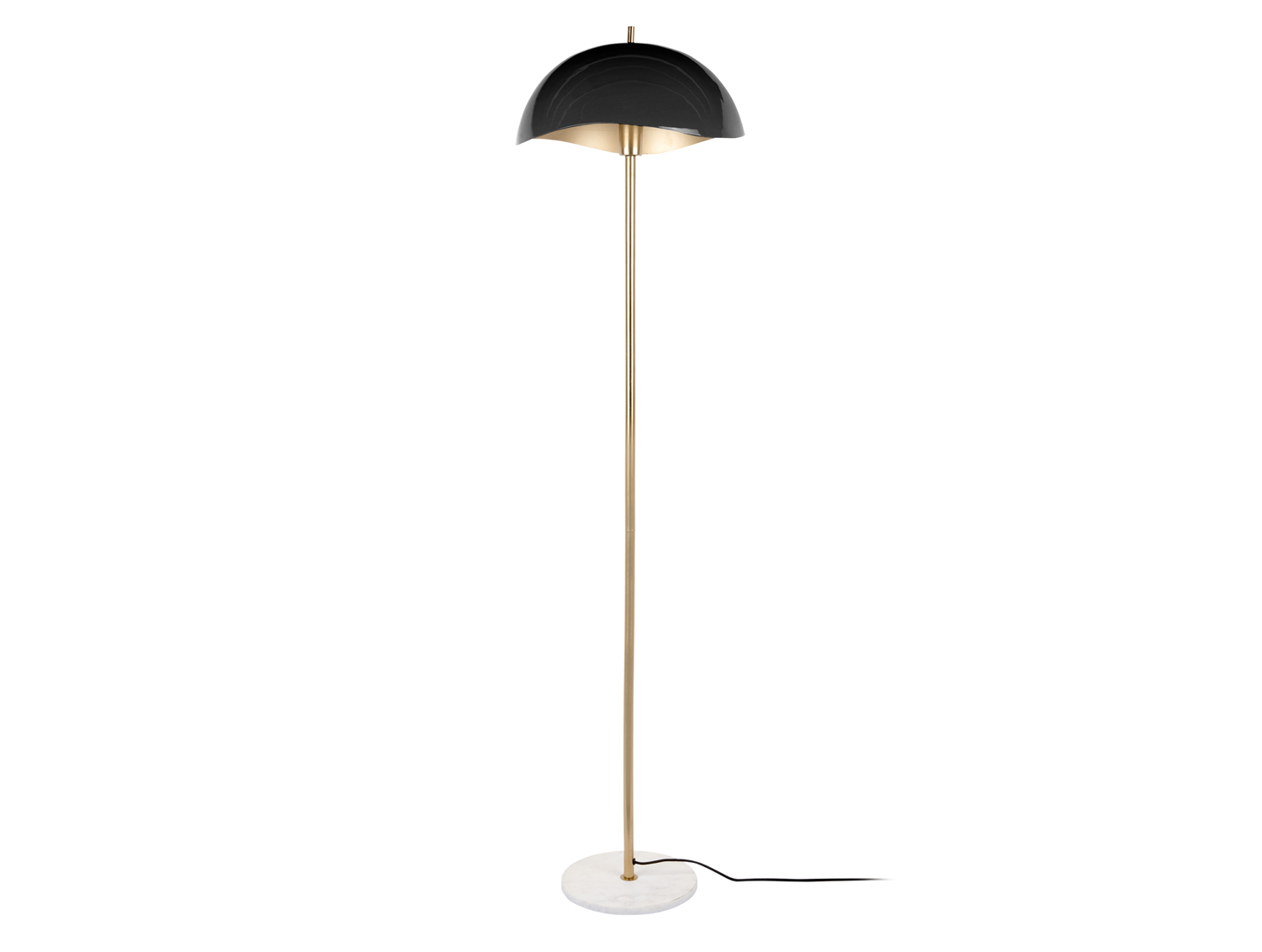 Floor lamp Waved enamel black