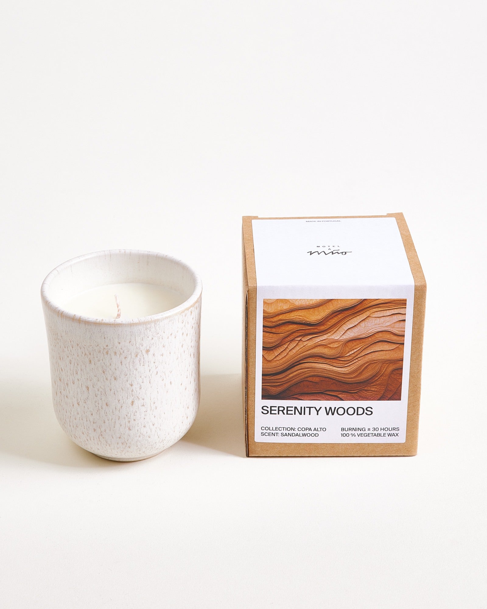 Copa Alto Duftkerze Serenity Woods sand