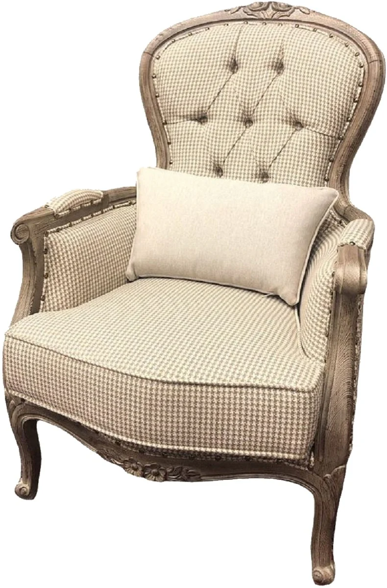 Pompöös by Luxus Barock Sessel Provence Beige / Braun - Designed by Harald Glööckler