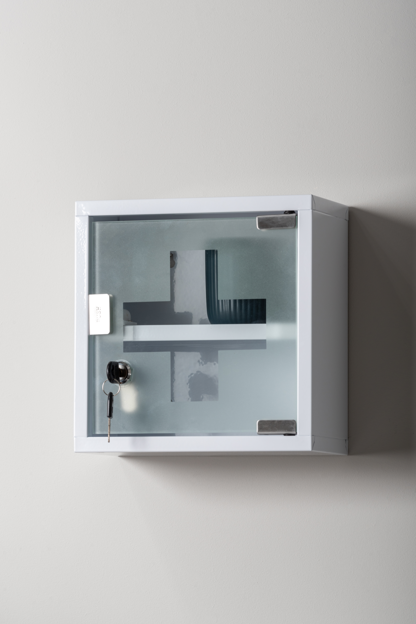 Wall cabinet Medicine small metal white