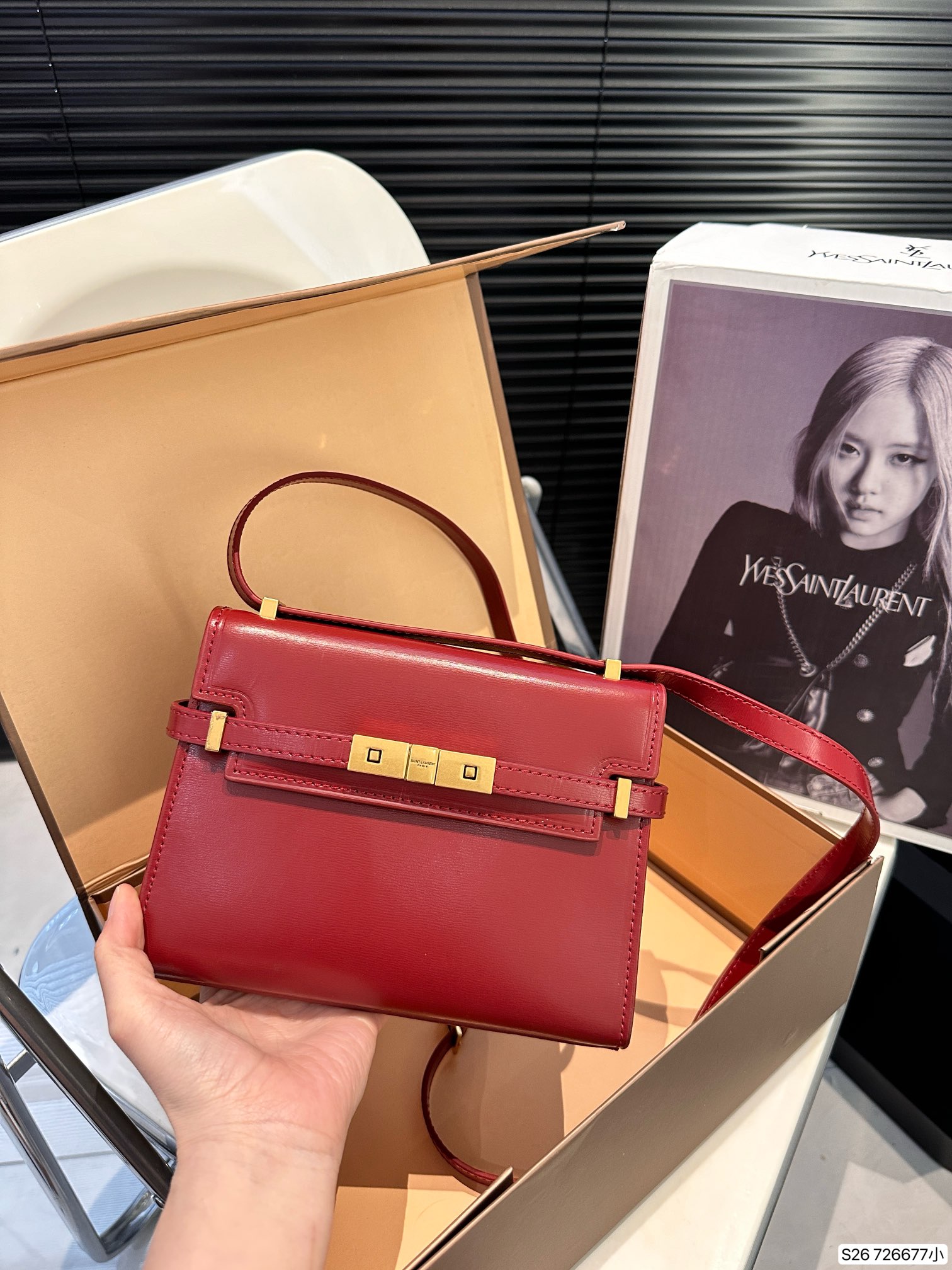 Y new arrival Manhattan bag smooth leather small size: 19 *14 cm - Top Club