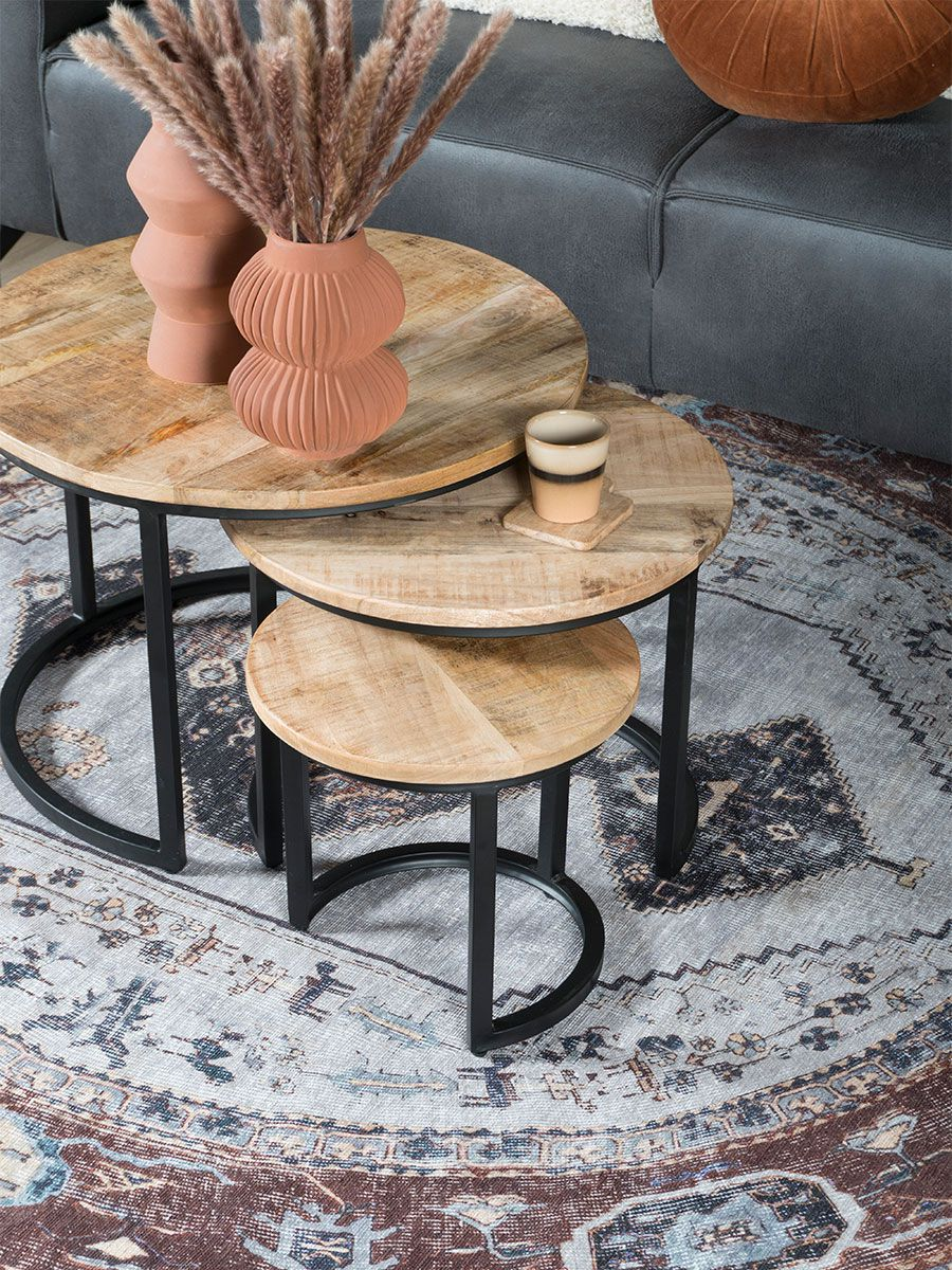 Karaca antra brown Rond 200 cm