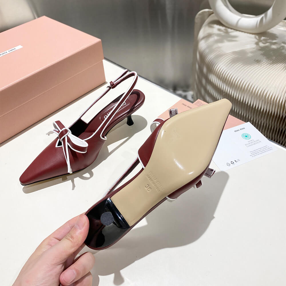 MiuMiu Nappa leather slingback pumps - Top Club
