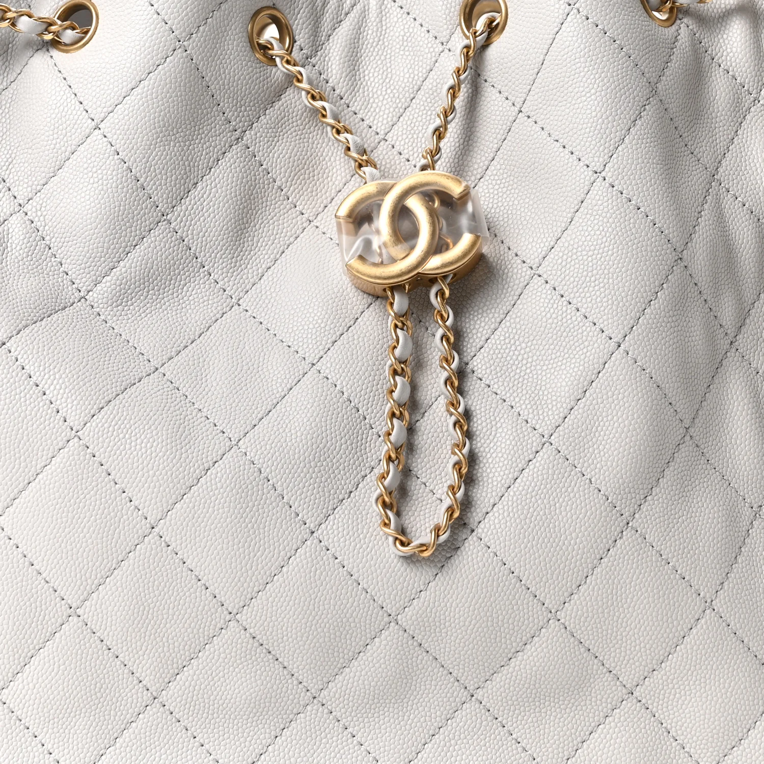 Caviar Quilted Medium Chanel 25 Handbag Light Gray - Top Club