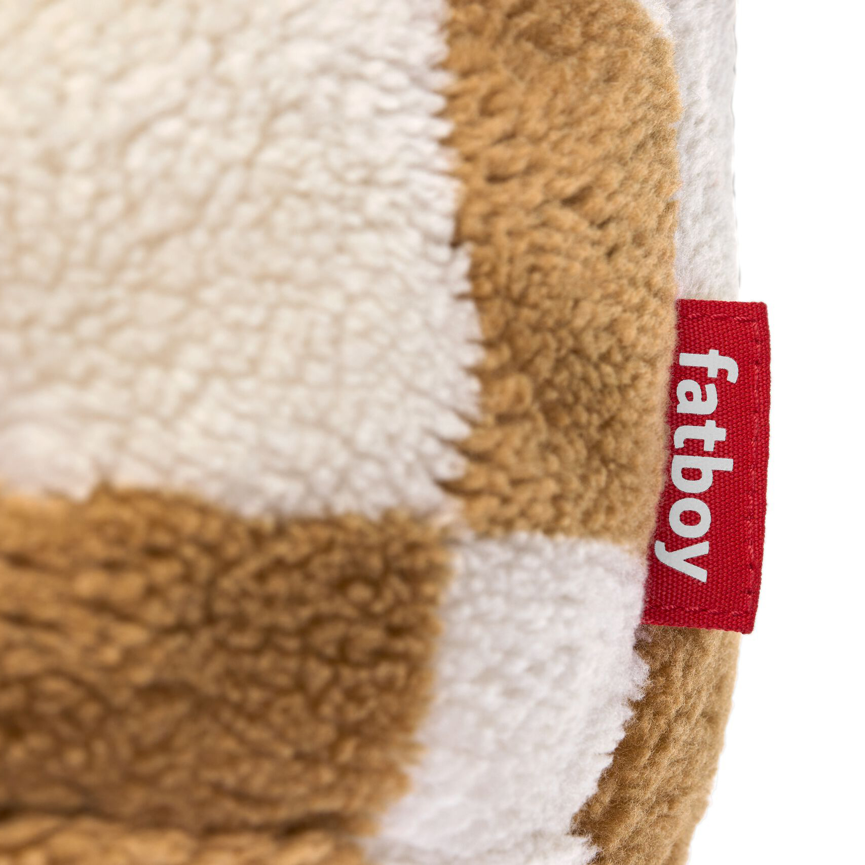 Poef point teddy chess almond creme