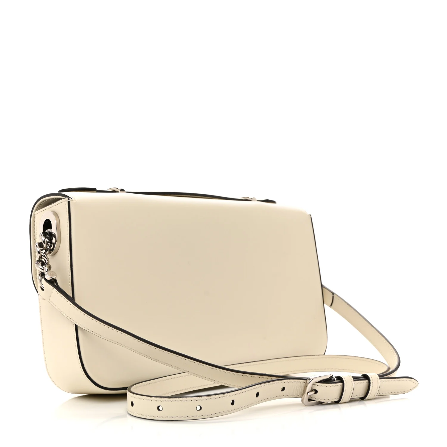 Senna Calfskin Petite GG Top Handle Shoulder Bag Mystic White - Top Club