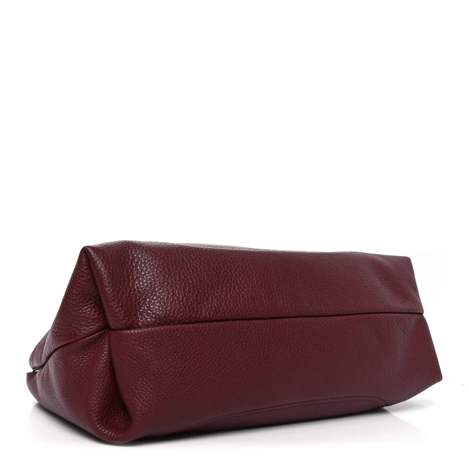 Grained Calfskin Softbit Maxi Shoulder Bag Rosso - Top Club