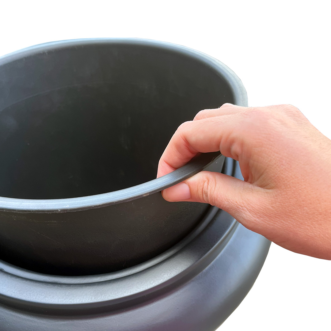 Plantenpot Horsens M black Ø37 x H80 cm