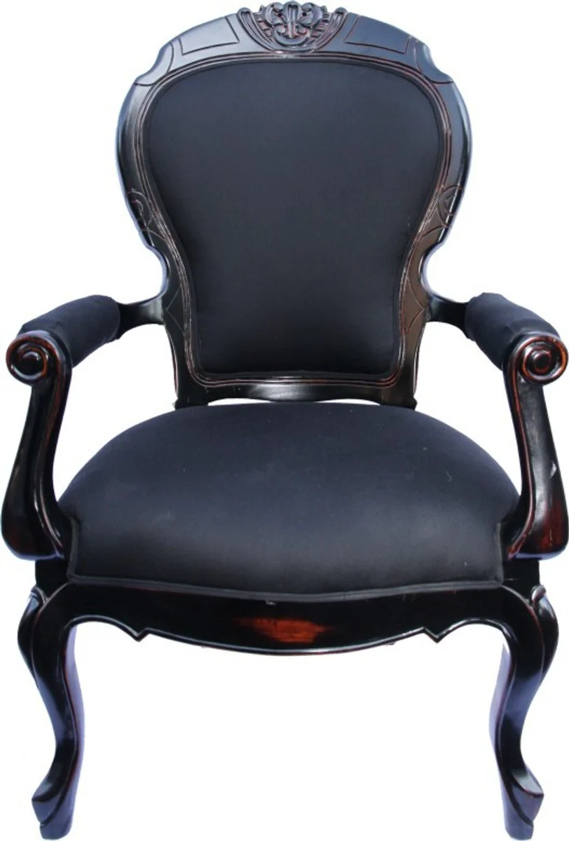 Baroque armchair Louis XIV Superior Black from France