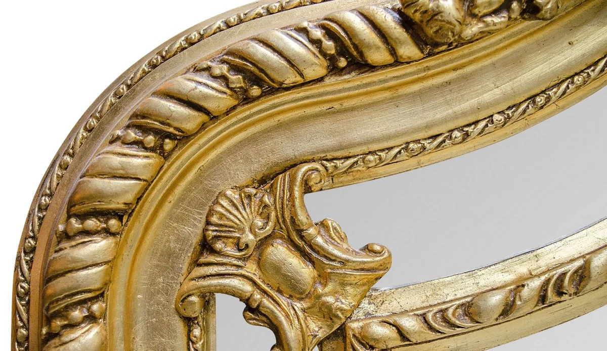 Baroque style wall mirror gold 108 x H. 200 cm - noble & magnificent