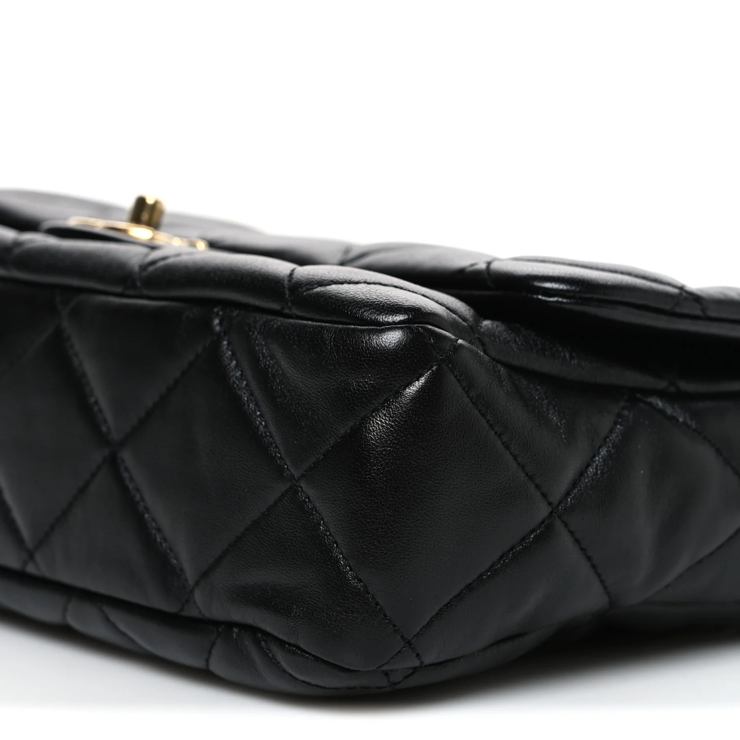 Lambskin Quilted Large CC Funky Town Flap Black - Top Club