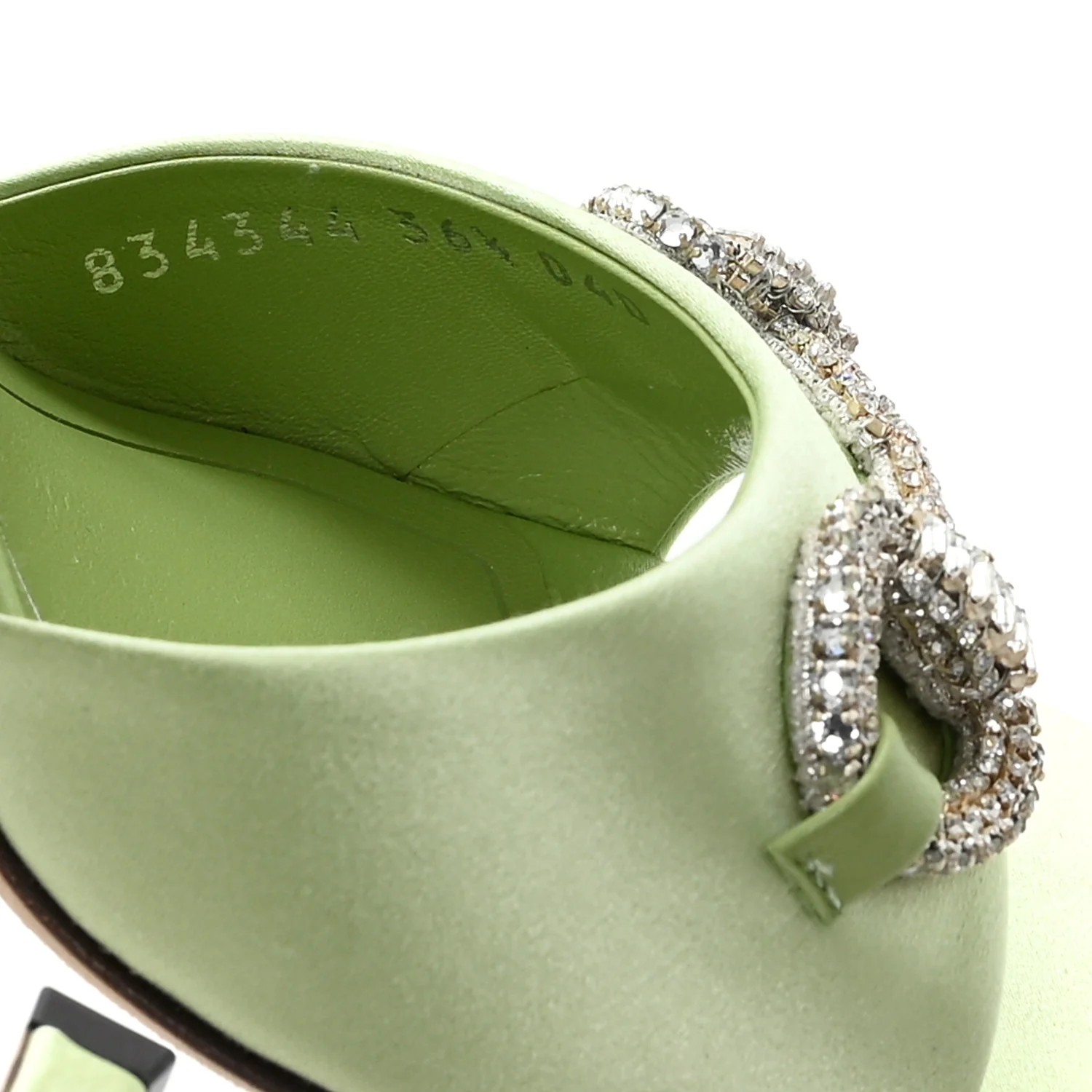Satin Crystal Horsebit Sandal Pumps 36.5 - Top Club