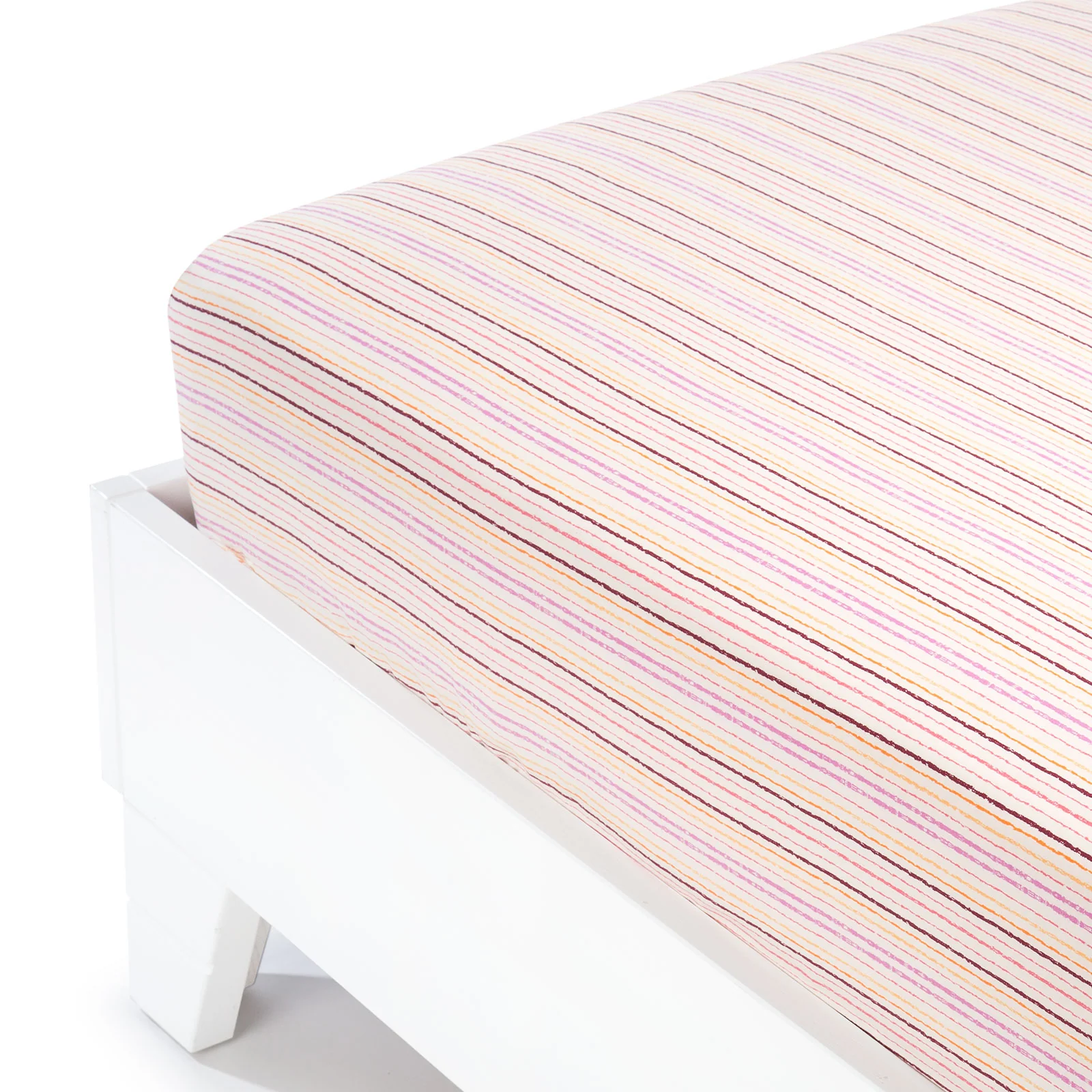 Lower sheet in Cotton Single Row Coral Caleffi