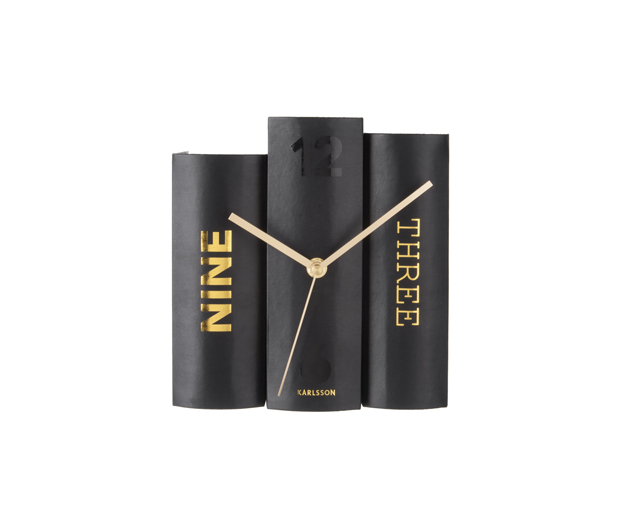 Table clock Book black paper