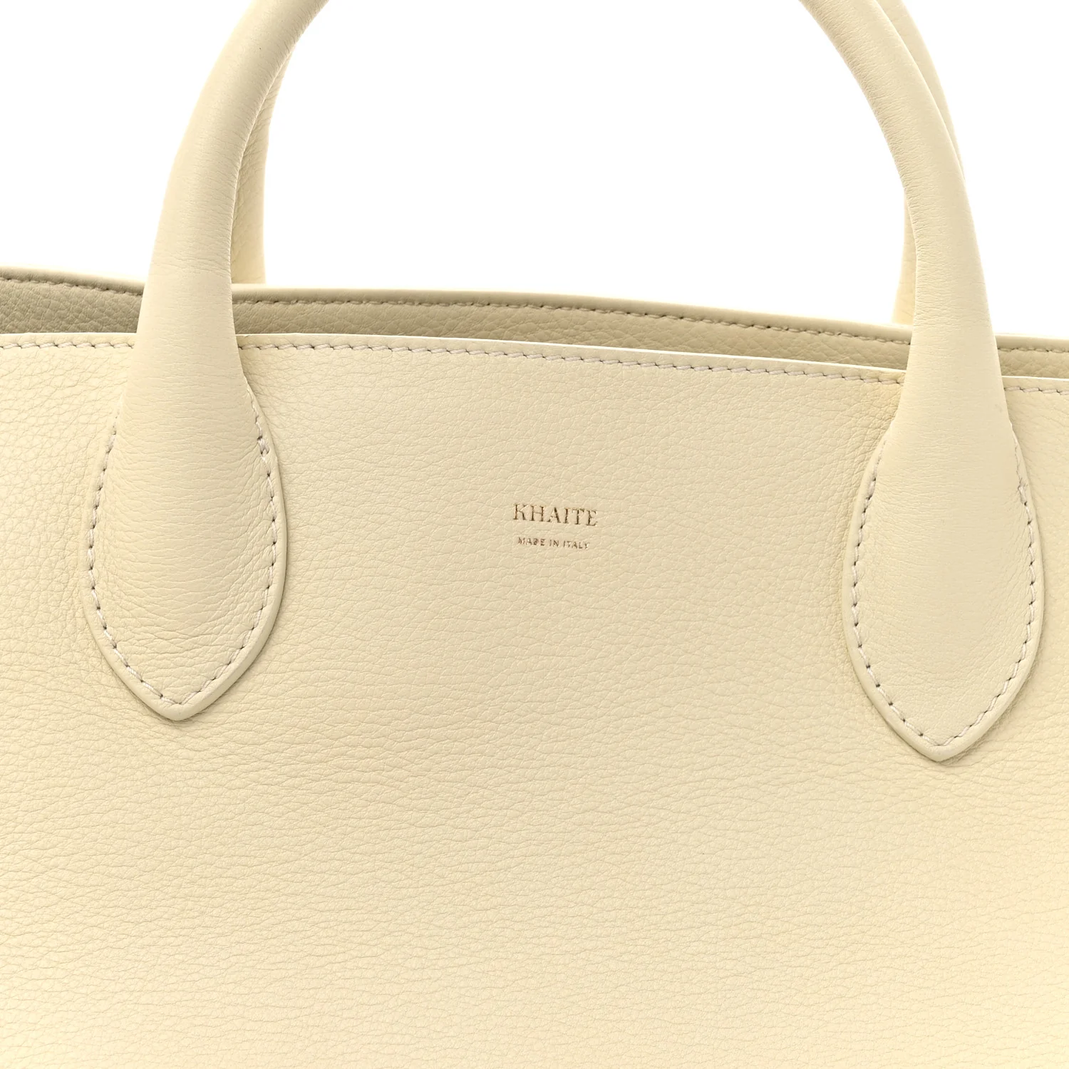 Pebbled Calfskin Medium Amelia Tote Ivory - Top Club