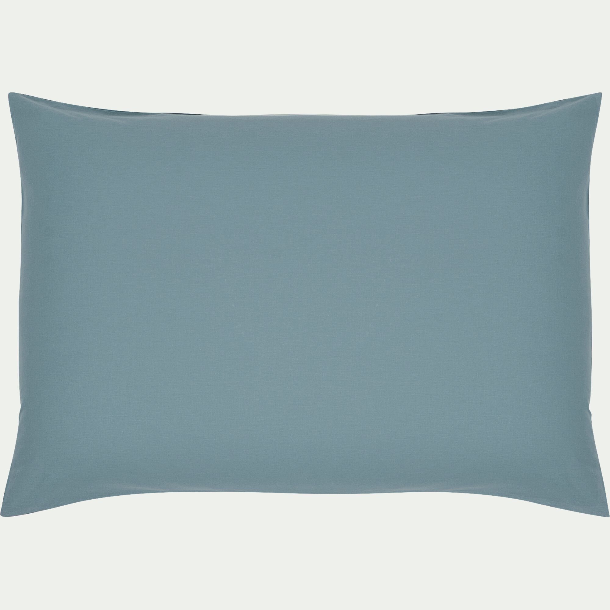 EOLI - Lot de 2 taies d'oreiller en coton 50x70cm - bleu cendré