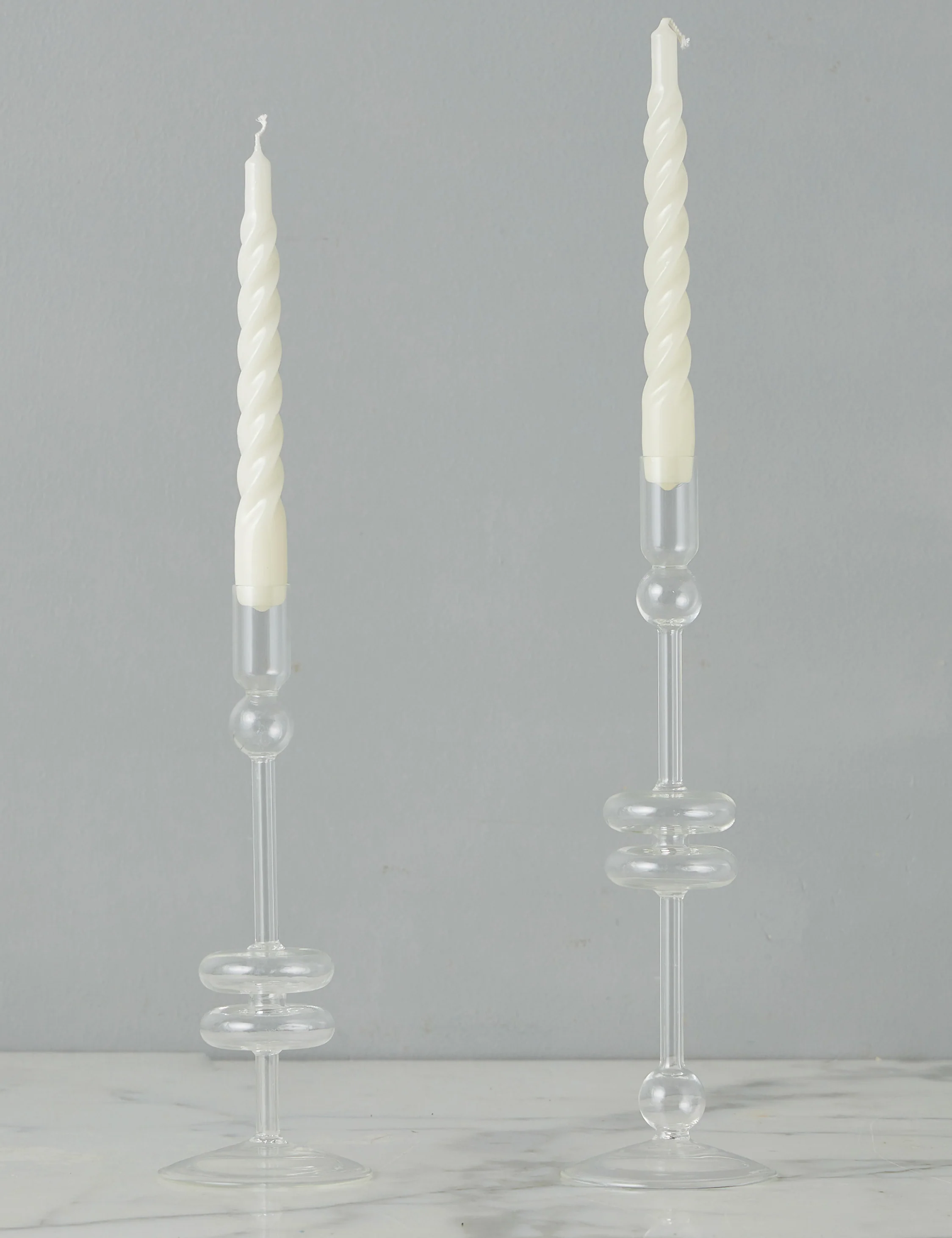 Glass Candlestick Pair (Set of 2) by etúHOME