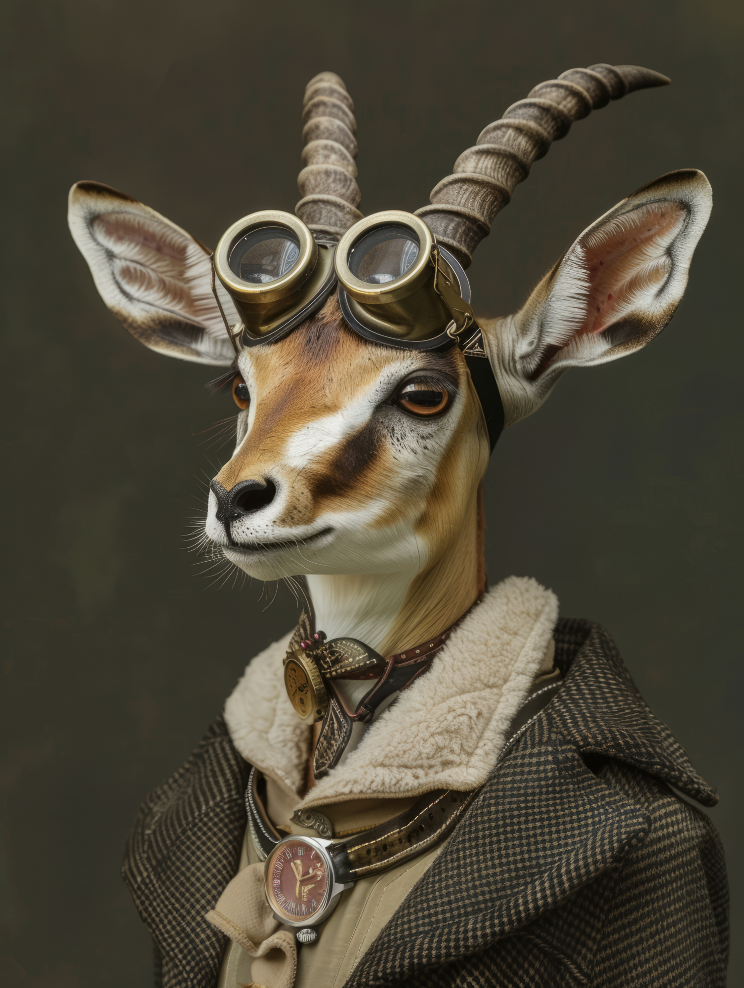 Canvas schilderij van een Antilope 100x200 cm