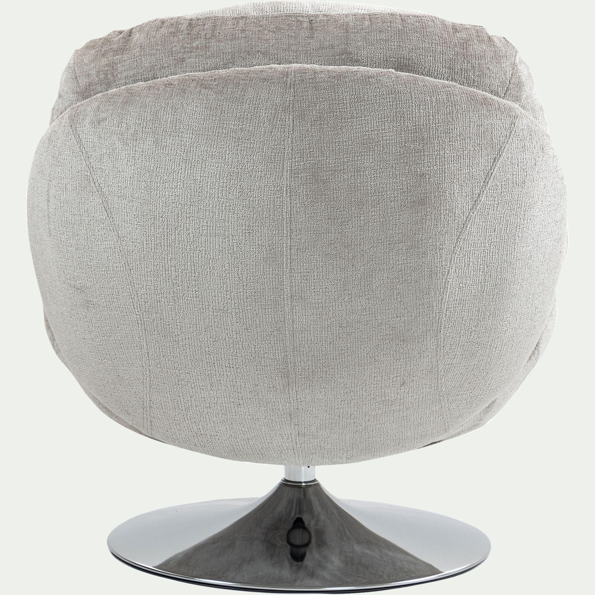 TOPIA - Fauteuil pivotant en tissu Harmony - taupe