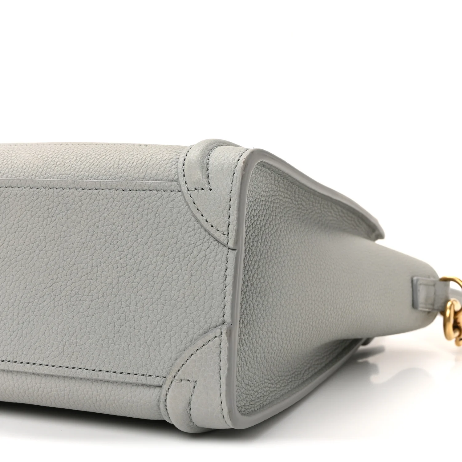 Drummed Calfskin Nano Luggage Pearl Blue - Top Club