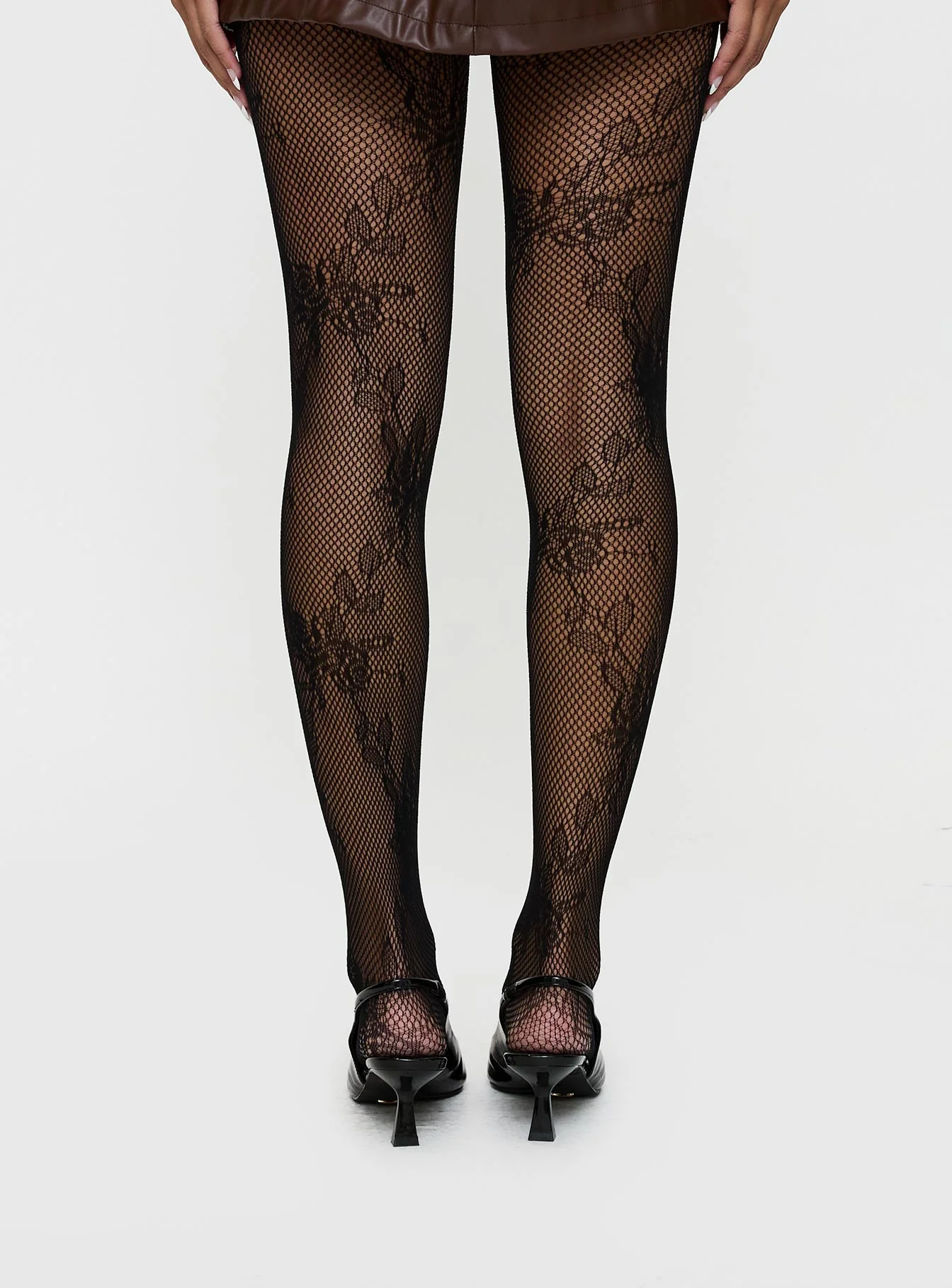 Murmur Lace Stockings Black