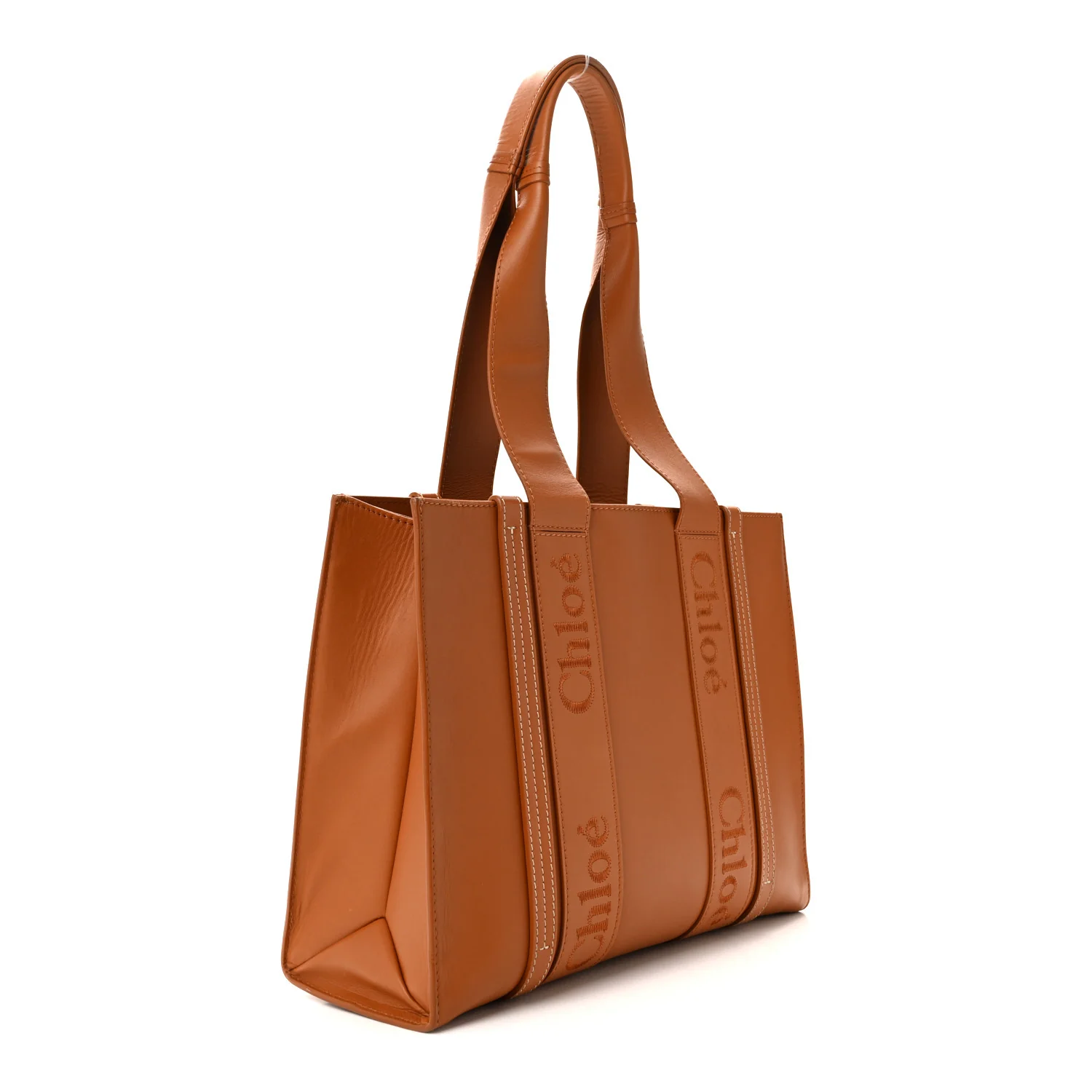 Calfskin Medium Woody Tote Caramel - Top Club