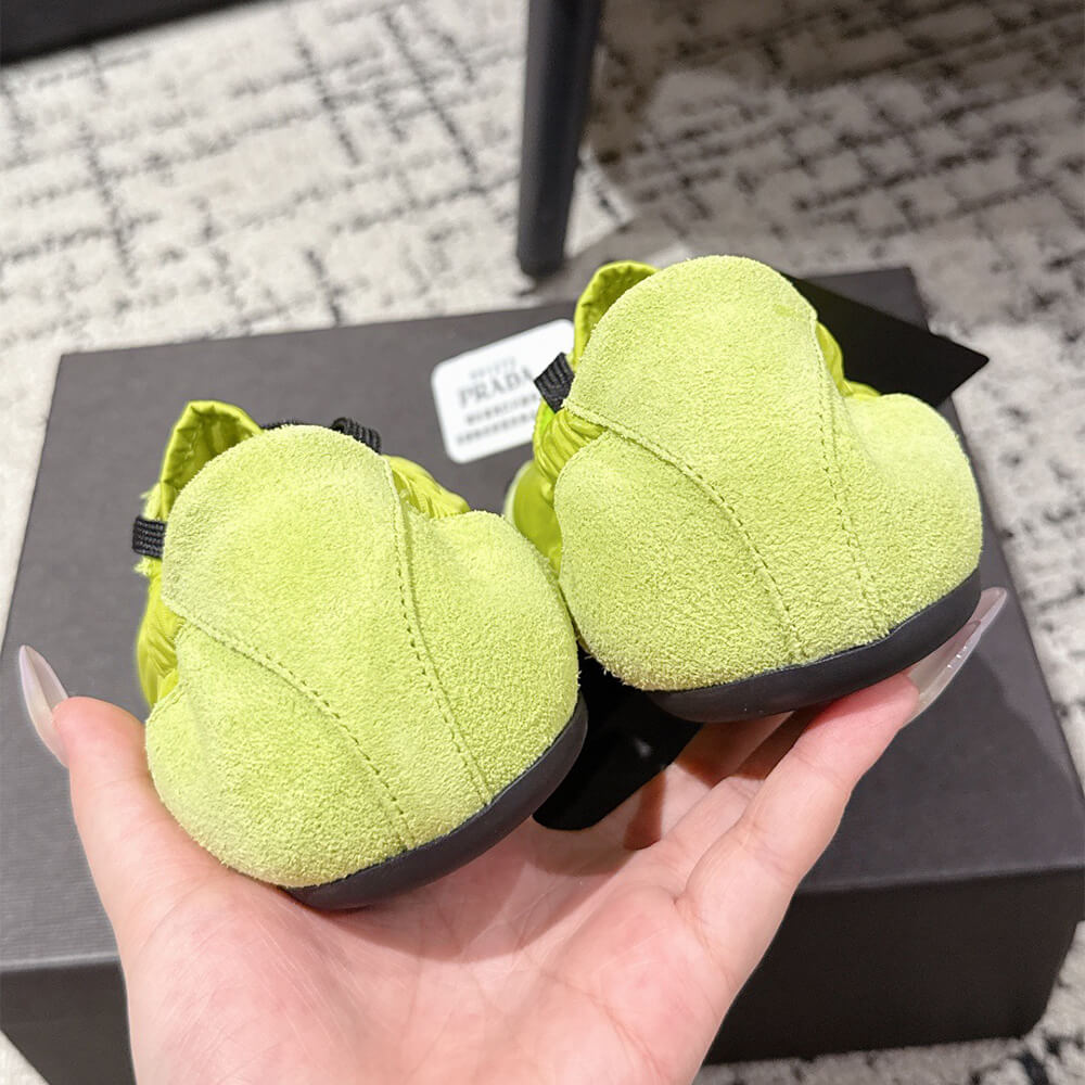 PRADA Collapse Re-Nylon and suede elasticized sneakers - Top Club