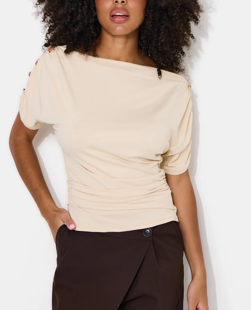 Pimkie Top manches chauve-souris avec fronces et boutons