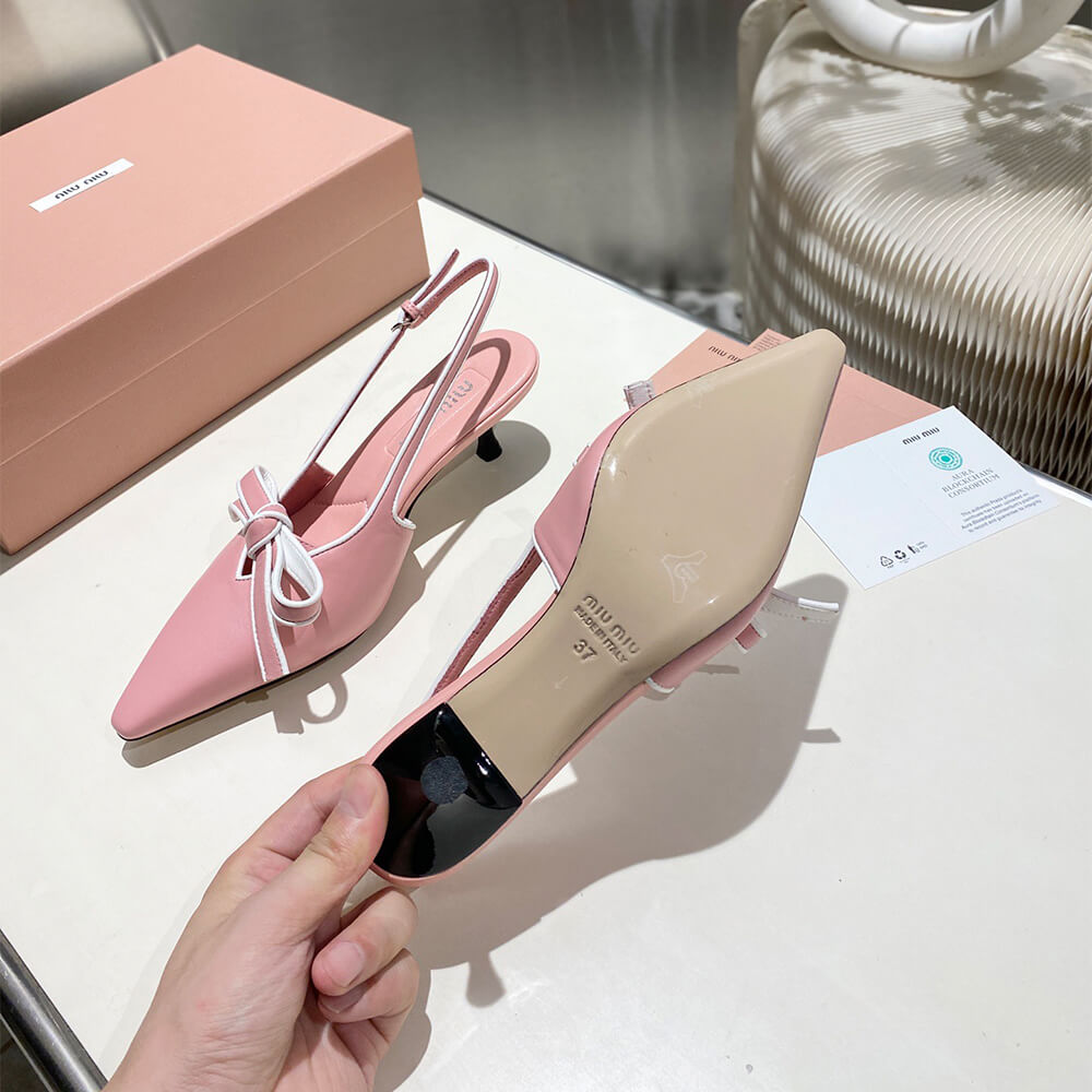 MiuMiu Nappa leather slingback pumps - Top Club