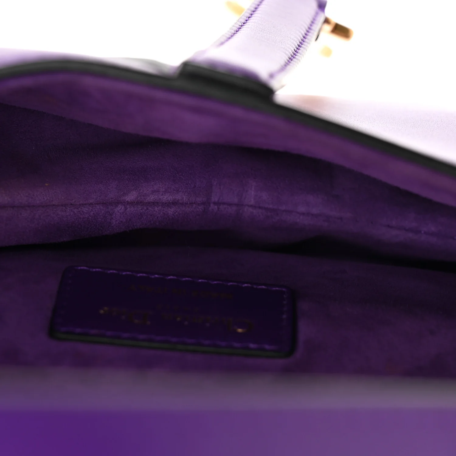 Supple Calfskin Mini Saddle Bag Purple - Top Club