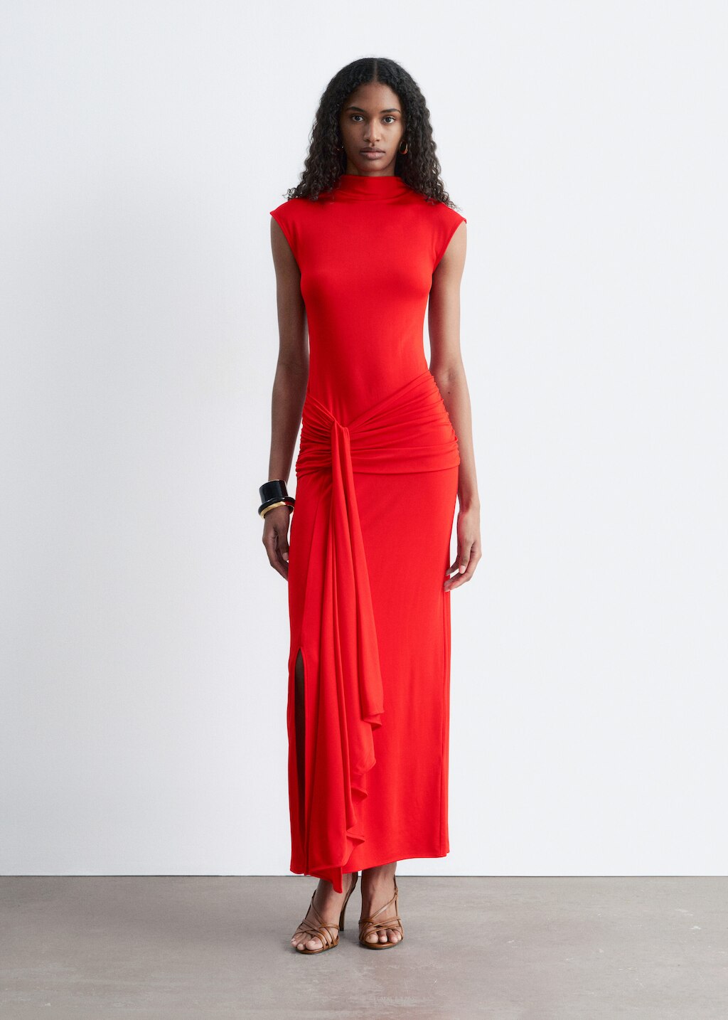 & Other Stories WRAP-FRONT MIDI DRESS