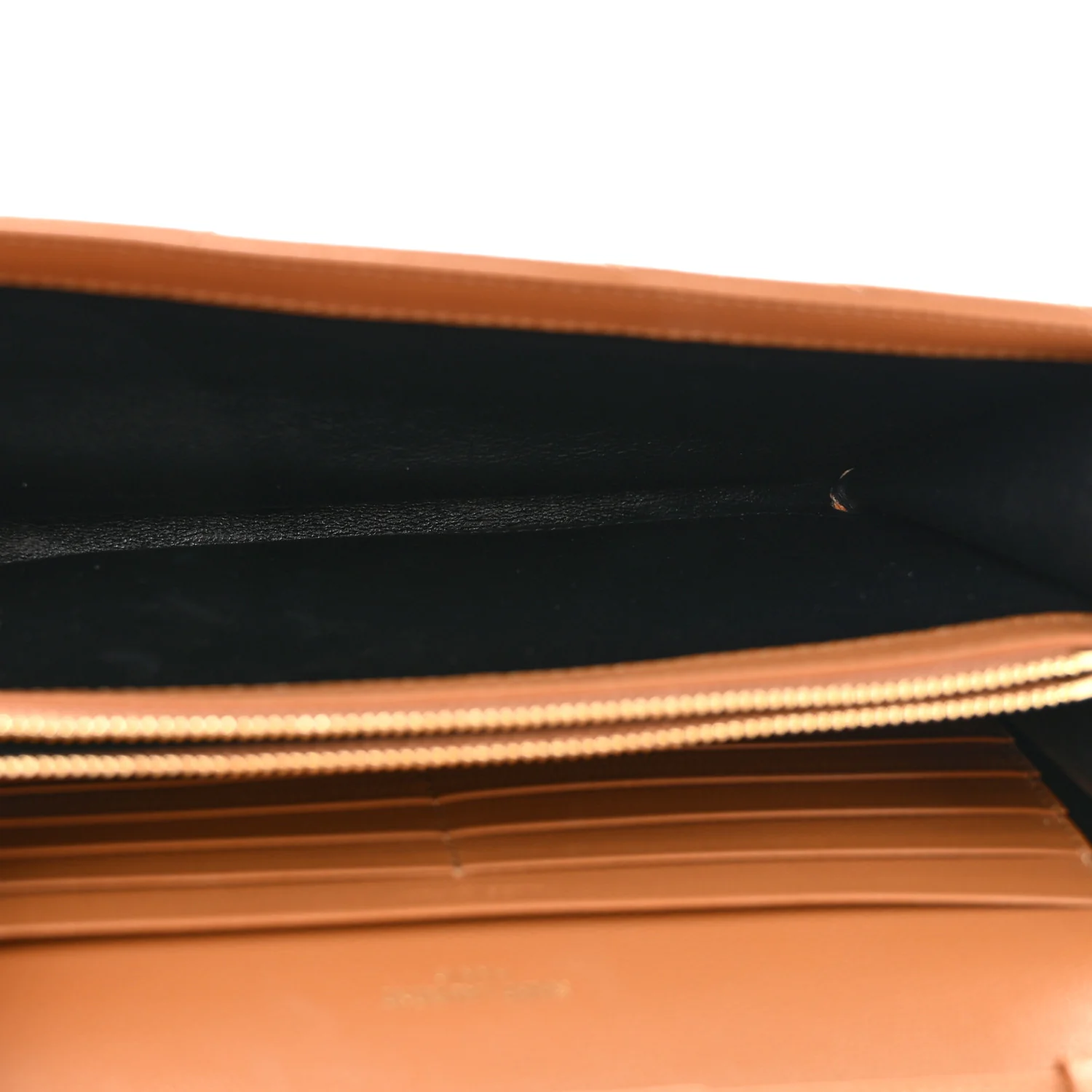 Grain De Poudre Matelasse Chevron Monogram Chain Wallet Natural Dark - Top Club
