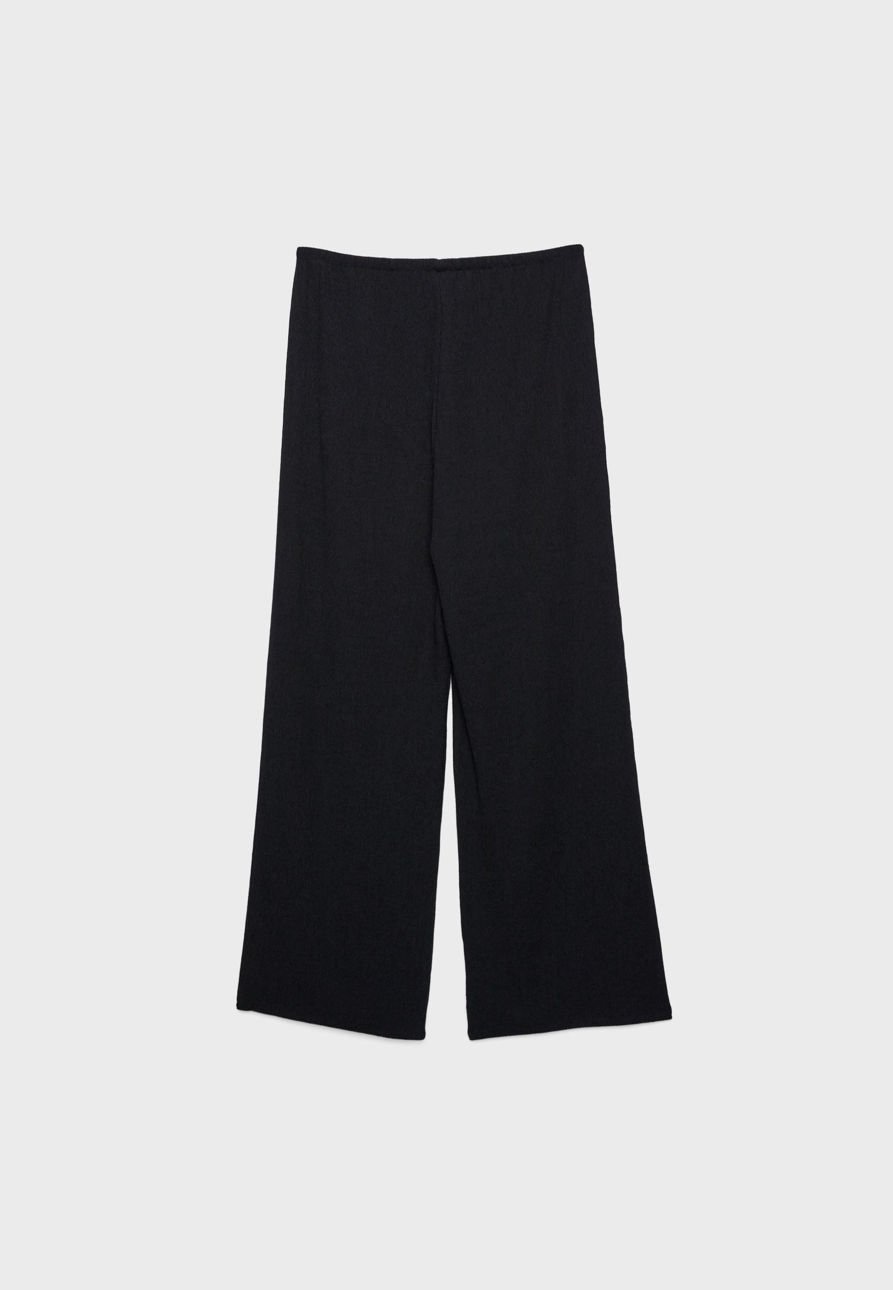 STRAIGHT-LEG CREASED-EFFECT TROUSERS