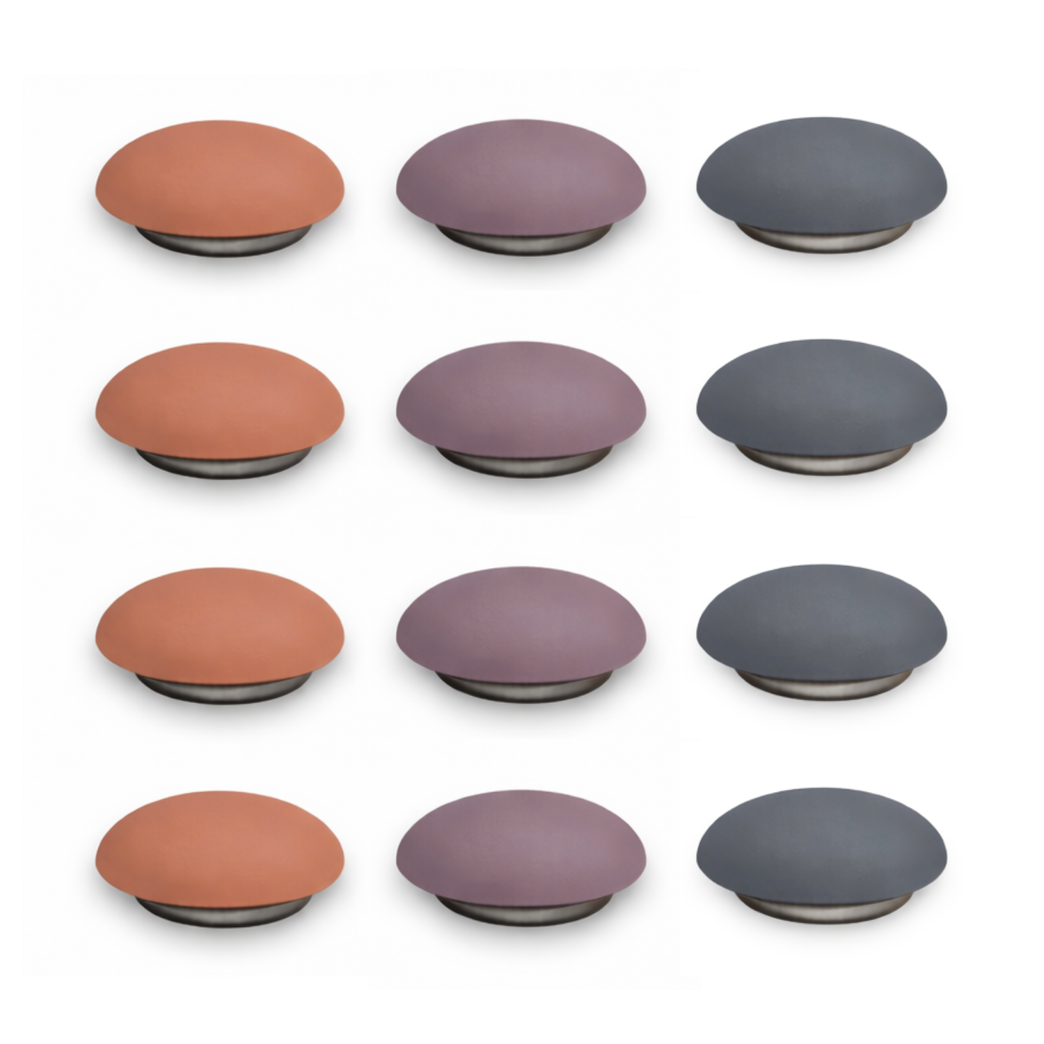 Magneet salmon/heather/grey	- set van 12