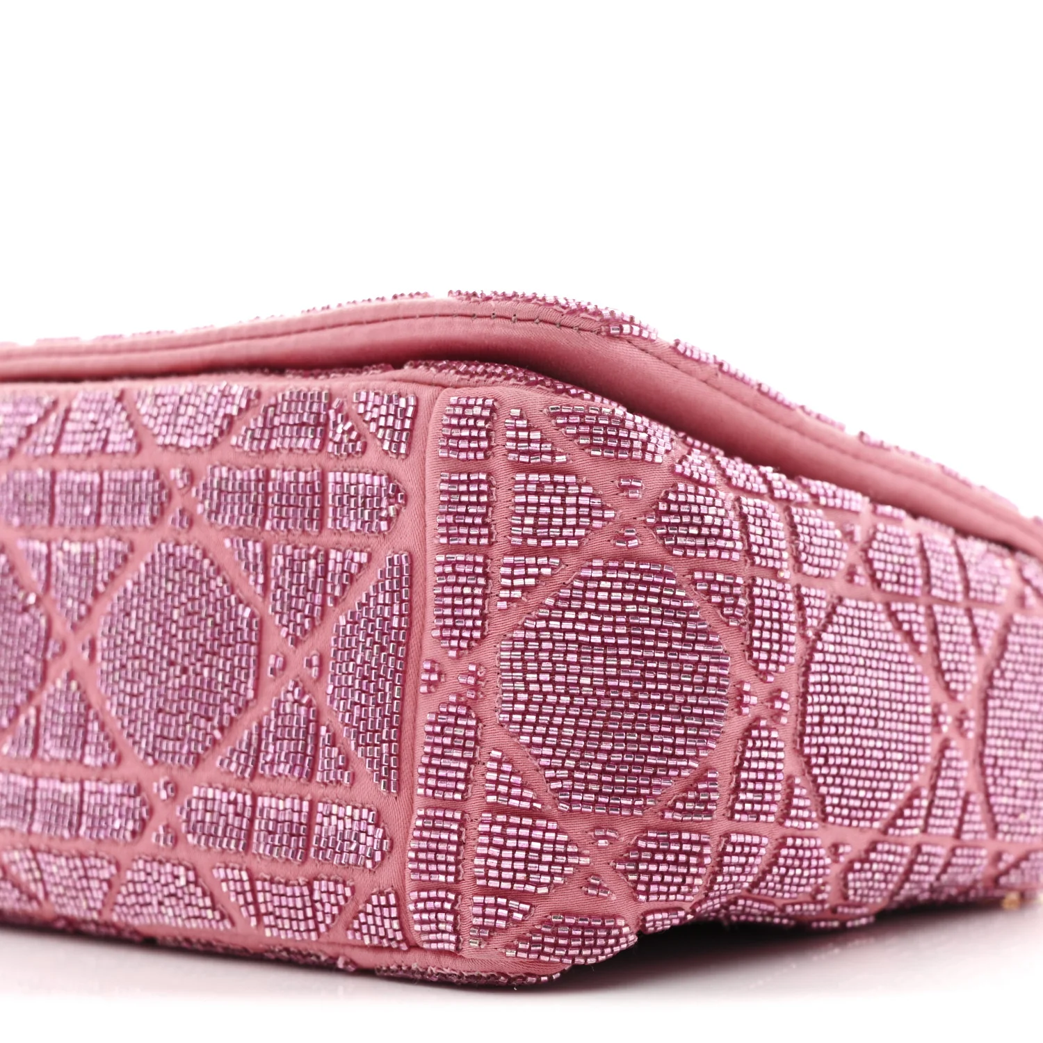 Calfskin Beaded Small Caro Bag Pink - Top Club
