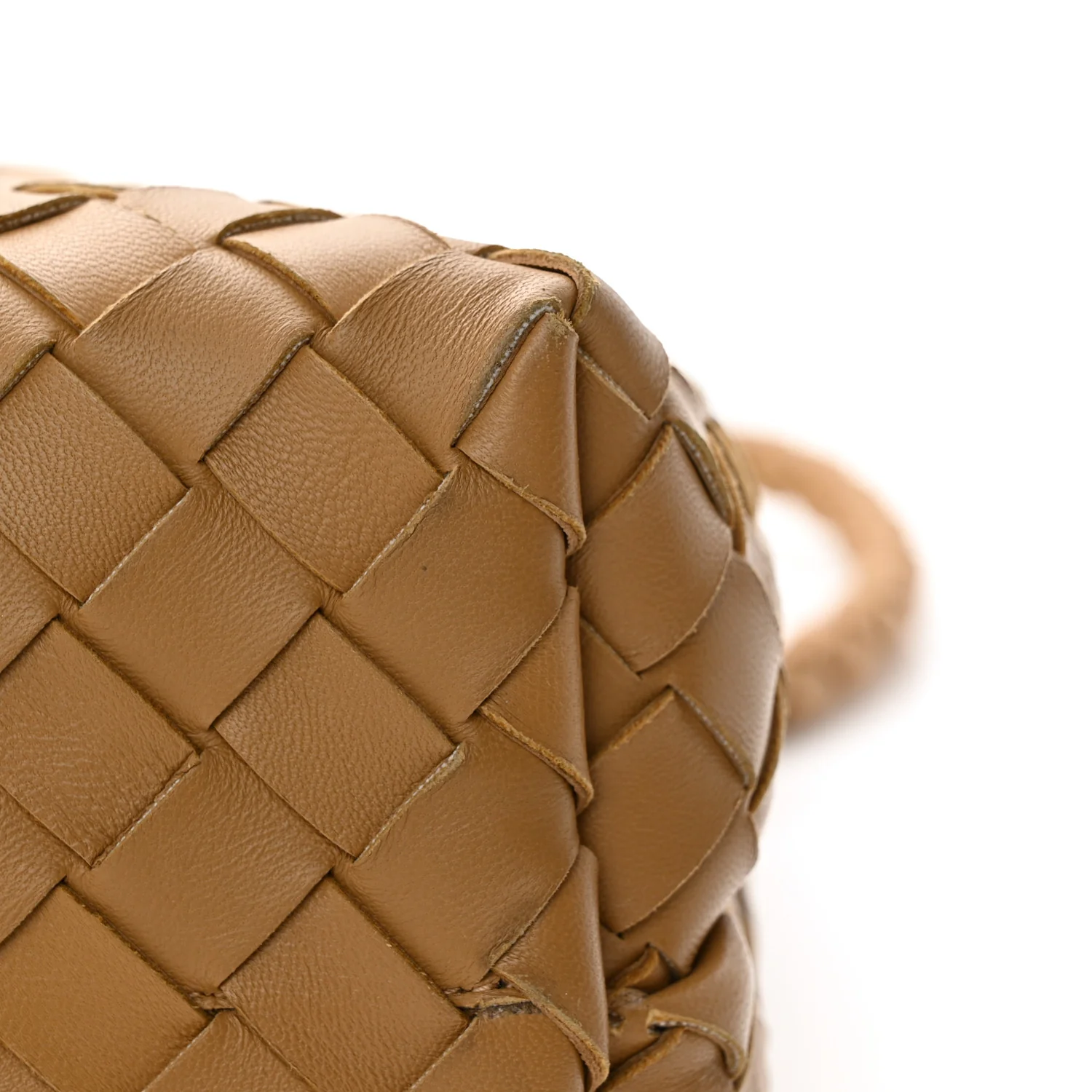 Nappa Intrecciato Medium Andiamo Shoulder Bag Dark Praline - Top Club