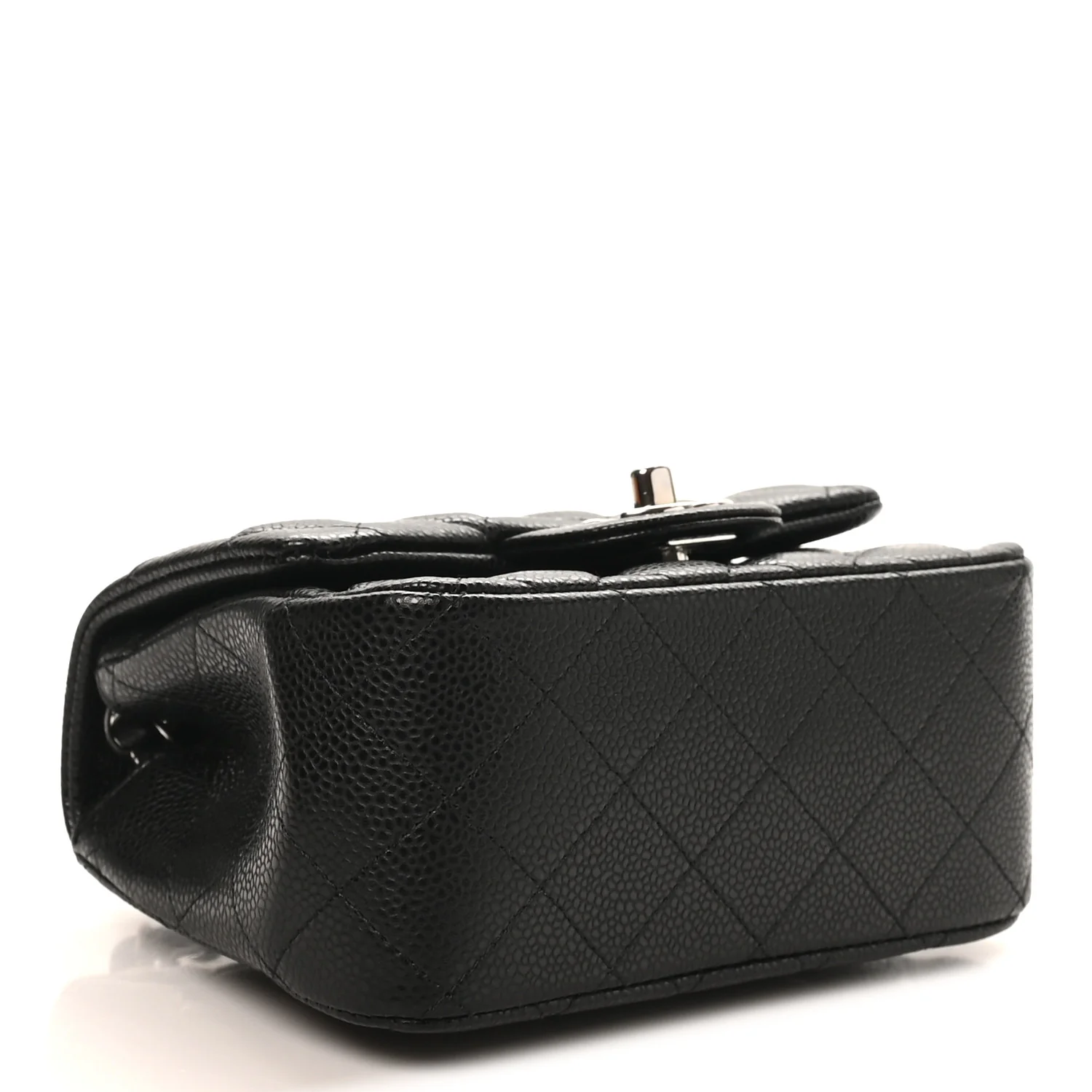 Caviar Quilted Mini Square Flap Black - Top Club