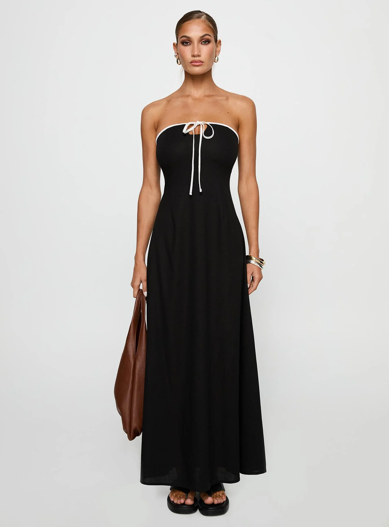 Bijou Strapless Maxi Dress Black