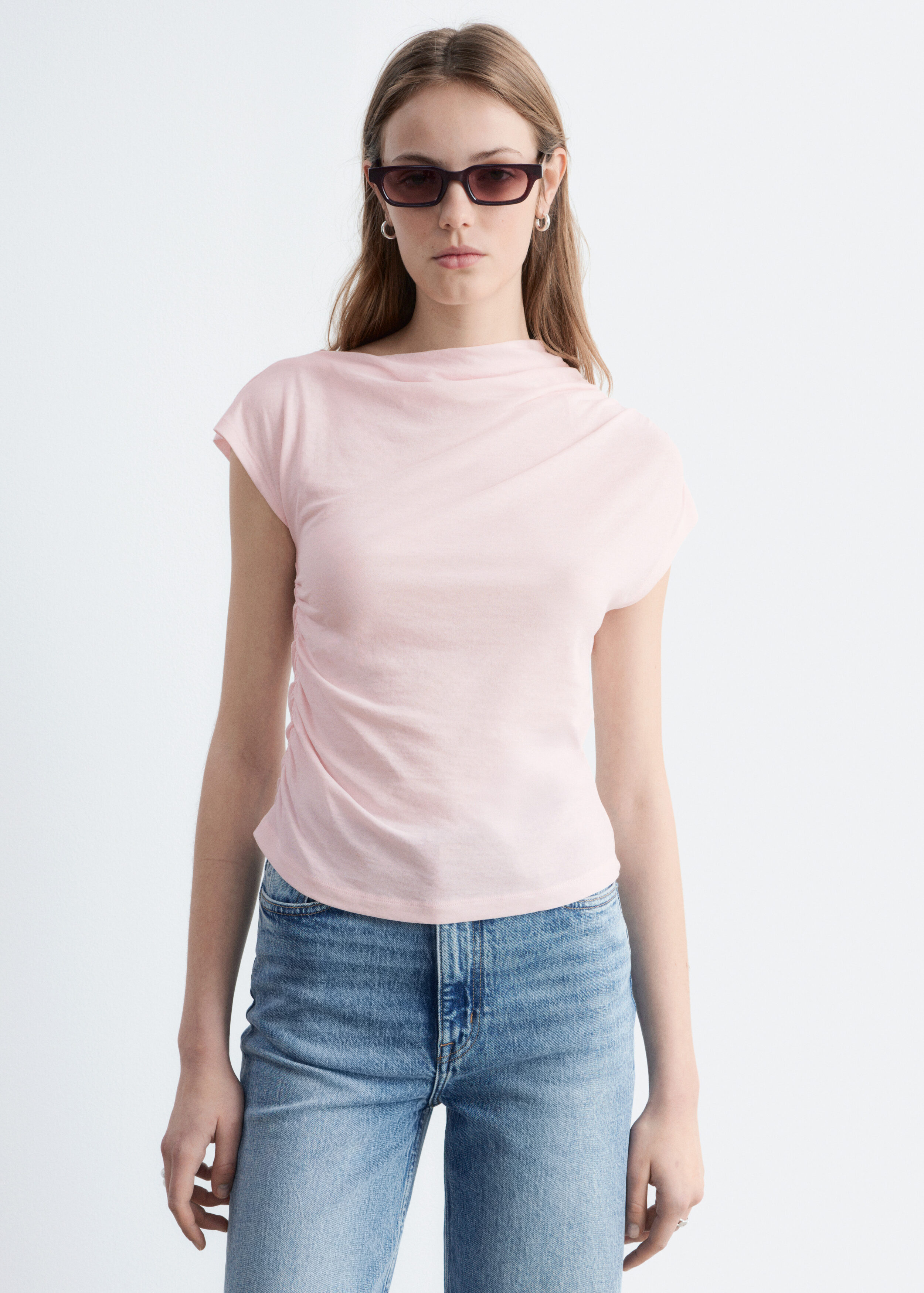 & Other Stories DRAPED JERSEY TOP
