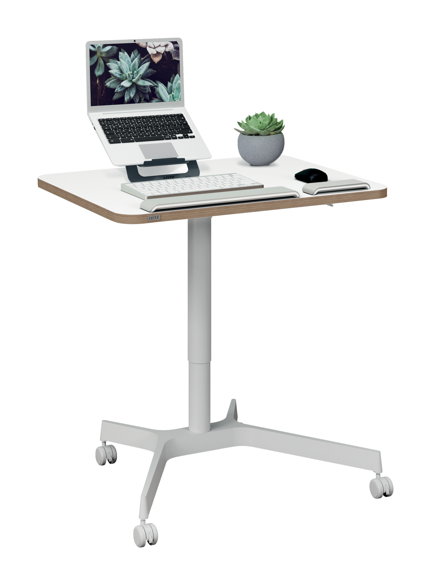 Mobiel Zit-Sta Bureau 80x60 cm wit