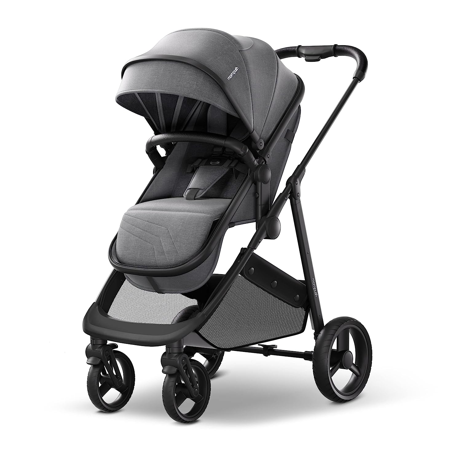 Mompush Wiz 2-in-1 Convertible Baby Scooter with Bassinet Mode - Foldable Infant Scooter to Explore More as Family - Toddler Scooter with Reversible Scooter Seat