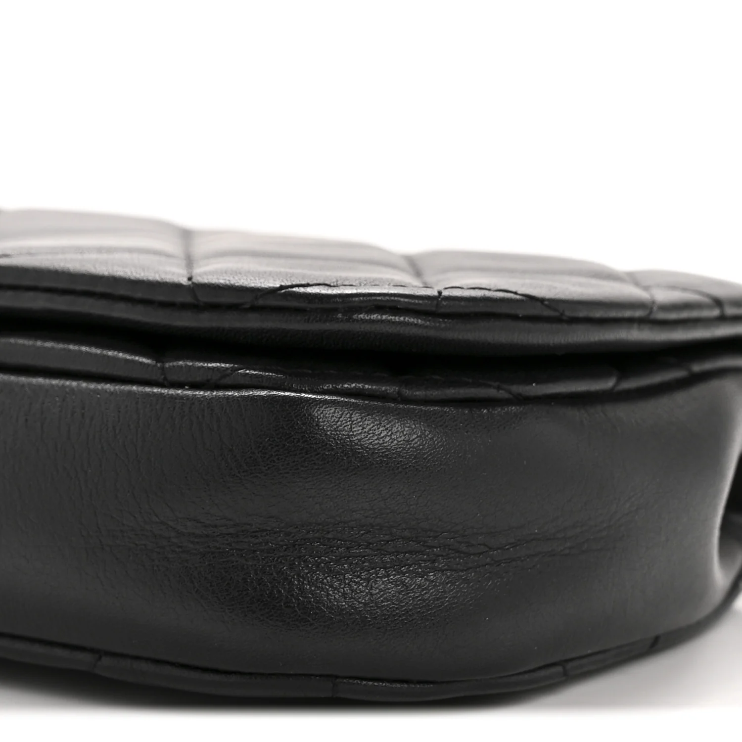 Calfskin Quilted Coco Mail Clutch With Chain Black - Top Club