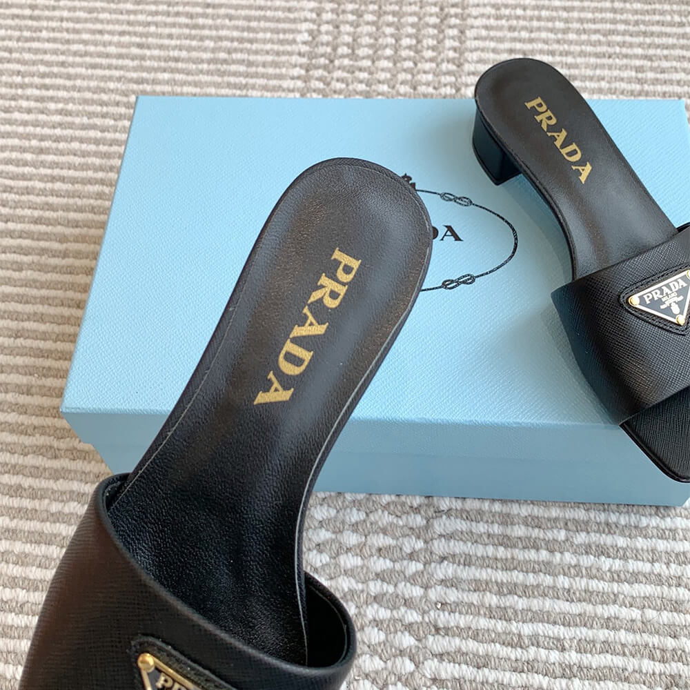 Prada Saffiano patent leather sandals - Top Club