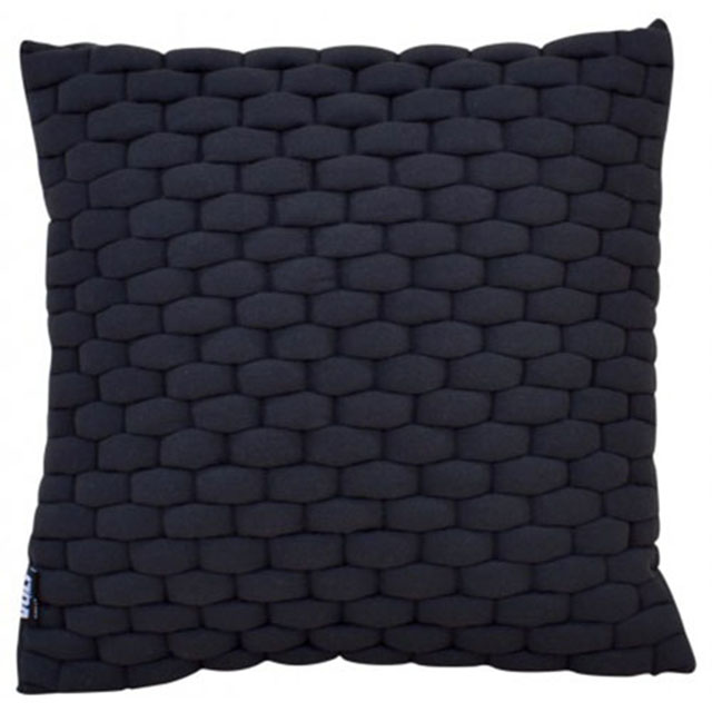CUSHION 3D WEAVE 45x45CM Kussen 3D weave zwart