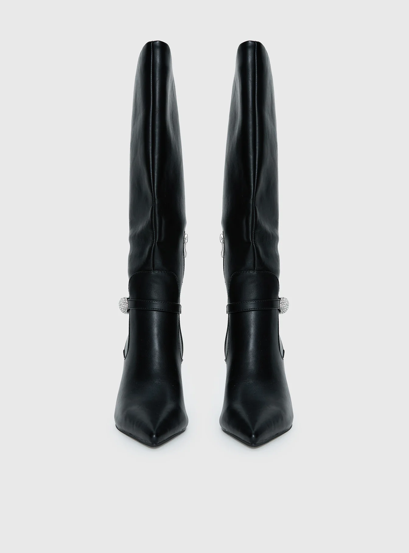 Billini Domineca Knee High Heeled Boots Black