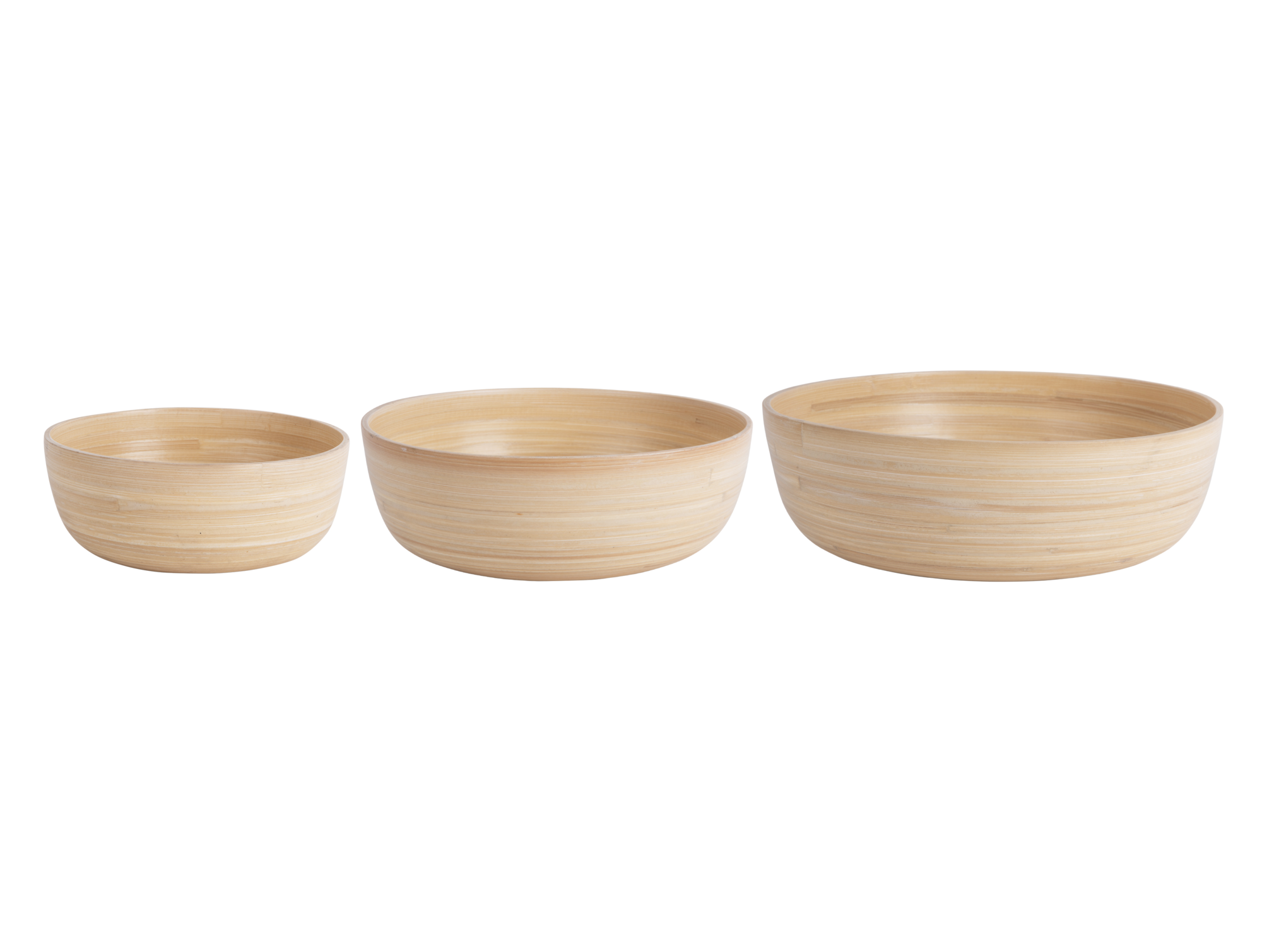 Bowl set Puro Round bamboo natural