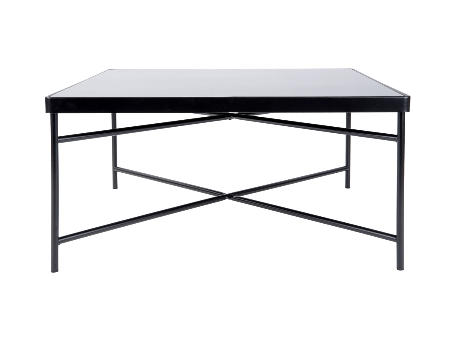 Coffee table Smooth square large matt black