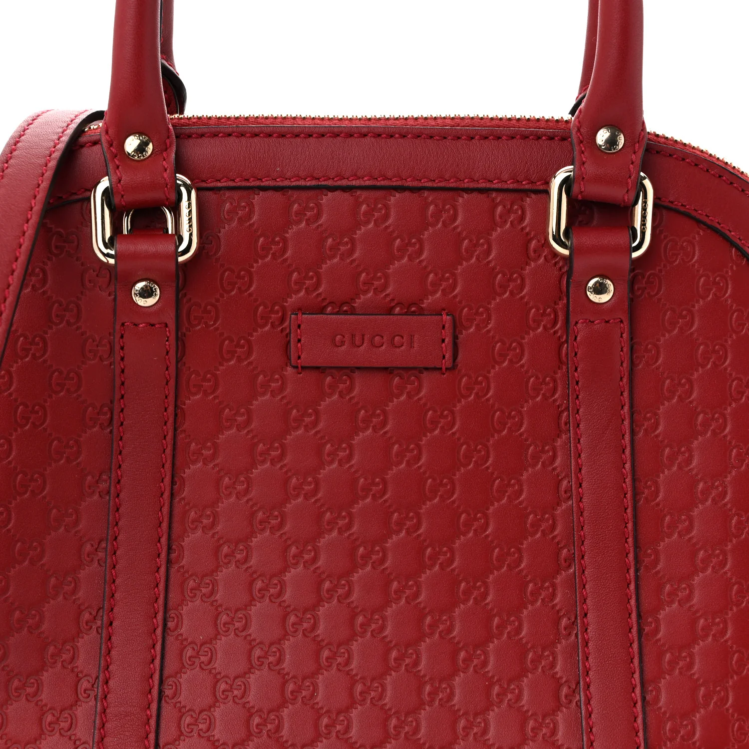 Soft Microguccissima Mini Dome Bag Rosso - Top Club