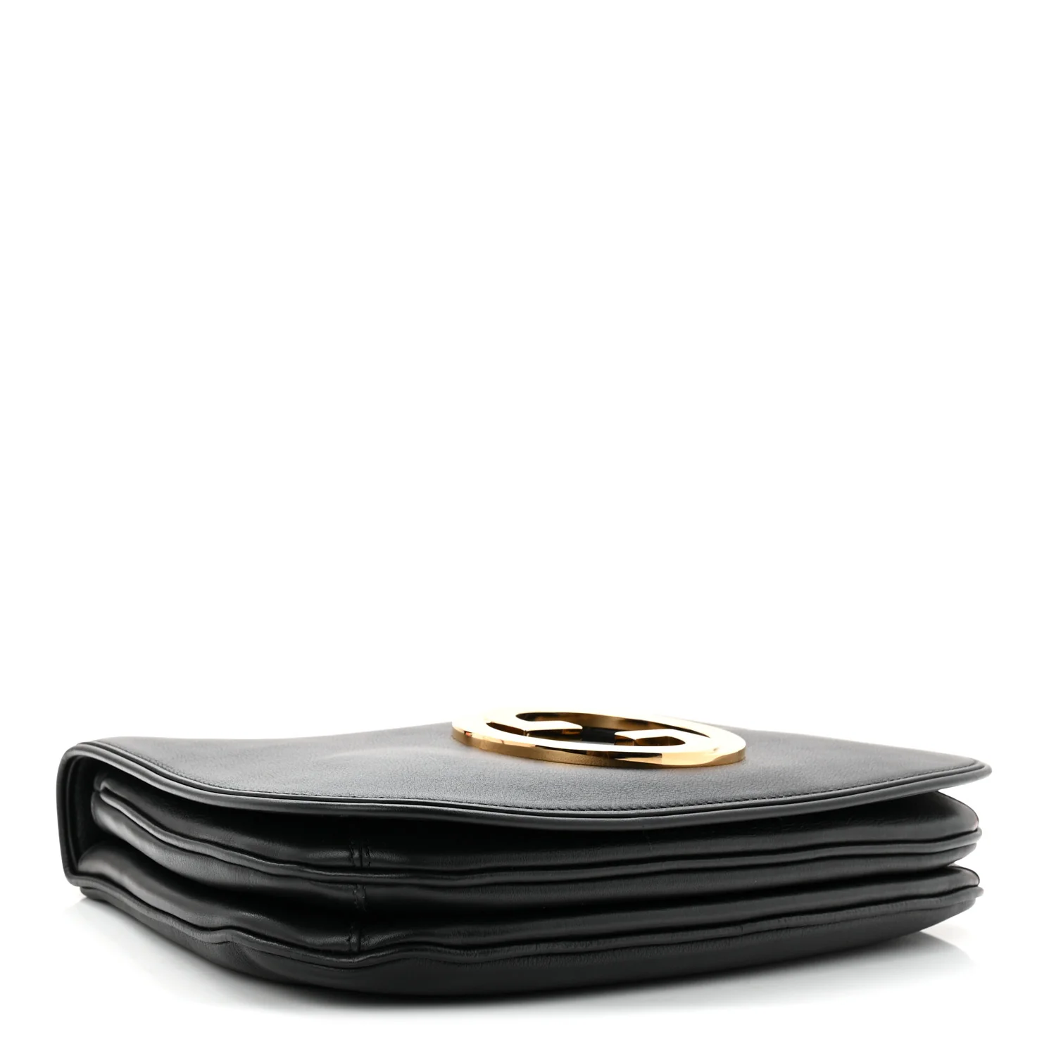 Roxy Calfskin Web Medium Blondie Top Handle Shoulder Flap Bag Black - Top Club